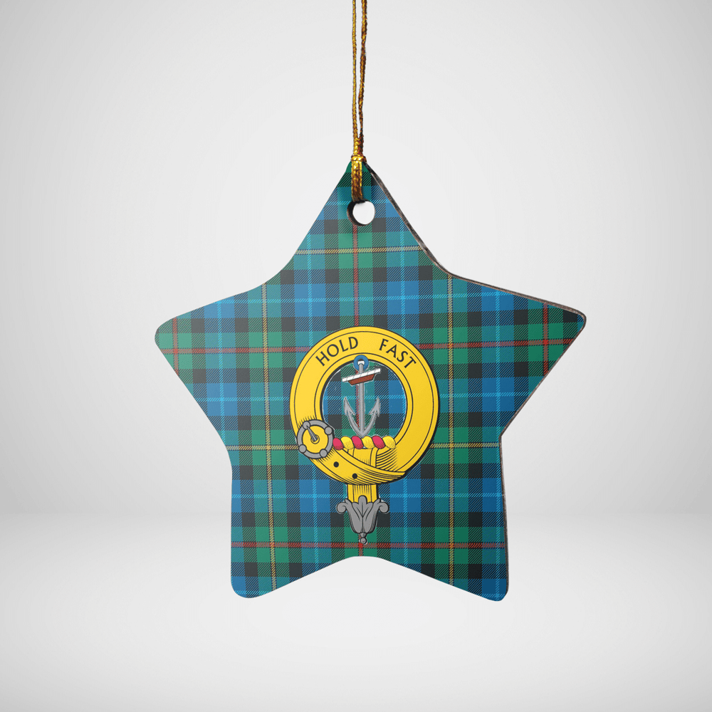 Clan Smith Ancient Tartan Crest Star Ceramic Ornament CQ87 Smith Ancient Tartan Tartan Christmas