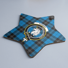 Clan Ramsay Blue Ancient Tartan Crest Star Ceramic Ornament KH14 Ramsay Blue Ancient Tartan Tartan Christmas