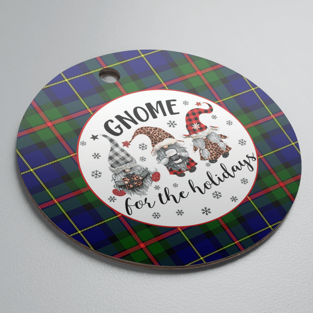 Clan MacLeod of Harris Modern Tartan Tartan Crest Gnome Round Ceramic Ornament CC37 MacLeod of Harris Modern Tartan Tartan Christmas