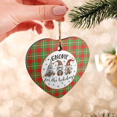Clan Grierson Tartan Tartan Crest Gnome Heart Ceramic Ornament UE52 Grierson Tartan Tartan Christmas