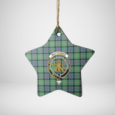 Clan MacThomas Ancient Tartan Crest Star Ceramic Ornament JQ26 MacThomas Ancient Tartan Tartan Christmas