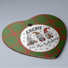 Clan Fulton Tartan Tartan Crest Gnome Heart Ceramic Ornament KS91 Fulton Tartan Tartan Christmas