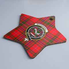 Clan MacDougall Modern Tartan Crest Star Ceramic Ornament KZ57 MacDougall Modern Tartan Tartan Christmas