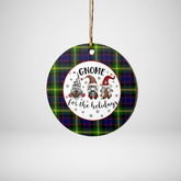 Clan Watson Modern Tartan Tartan Crest Gnome Round Ceramic Ornament JJ58 Watson Modern Tartan Tartan Christmas