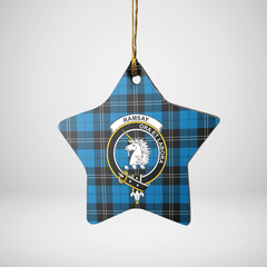 Clan Ramsay Blue Ancient Tartan Crest Star Ceramic Ornament KH14 Ramsay Blue Ancient Tartan Tartan Christmas