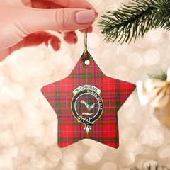 Clan MacDougall Modern Tartan Crest Star Ceramic Ornament KZ57 MacDougall Modern Tartan Tartan Christmas