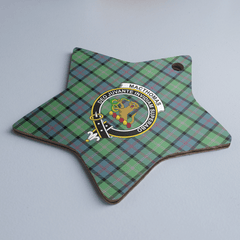 Clan MacThomas Ancient Tartan Crest Star Ceramic Ornament JQ26 MacThomas Ancient Tartan Tartan Christmas