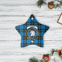 Clan Ramsay Blue Ancient Tartan Crest Star Ceramic Ornament KH14 Ramsay Blue Ancient Tartan Tartan Christmas