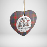 Clan Fraser Hunting Modern Tartan Tartan Crest Gnome Heart Ceramic Ornament QE25 Fraser Hunting Modern Tartan Tartan Christmas