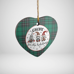 Clan MacLean Hunting Ancient Tartan Tartan Crest Gnome Heart Ceramic Ornament CH19 MacLean Hunting Ancient Tartan Tartan Christmas