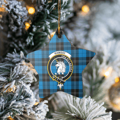 Clan Ramsay Blue Ancient Tartan Crest Star Ceramic Ornament KH14 Ramsay Blue Ancient Tartan Tartan Christmas
