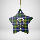 Clan MacNeil of Barra Modern Tartan Crest Star Ceramic Ornament YP37 MacNeil of Barra Modern Tartan Tartan Christmas
