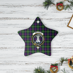 Clan Malcolm Modern Tartan Crest Star Ceramic Ornament YA73 Malcolm Modern Tartan Tartan Christmas