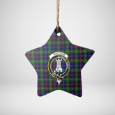 Clan Malcolm Modern Tartan Crest Star Ceramic Ornament YA73 Malcolm Modern Tartan Tartan Christmas