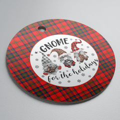 Clan Matheson Modern Tartan Tartan Crest Gnome Round Ceramic Ornament SV41 Matheson Modern Tartan Tartan Christmas