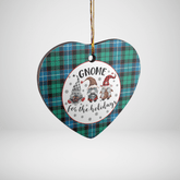 Clan Galbraith Ancient Tartan Tartan Crest Gnome Heart Ceramic Ornament KL94 Galbraith Ancient Tartan Tartan Christmas
