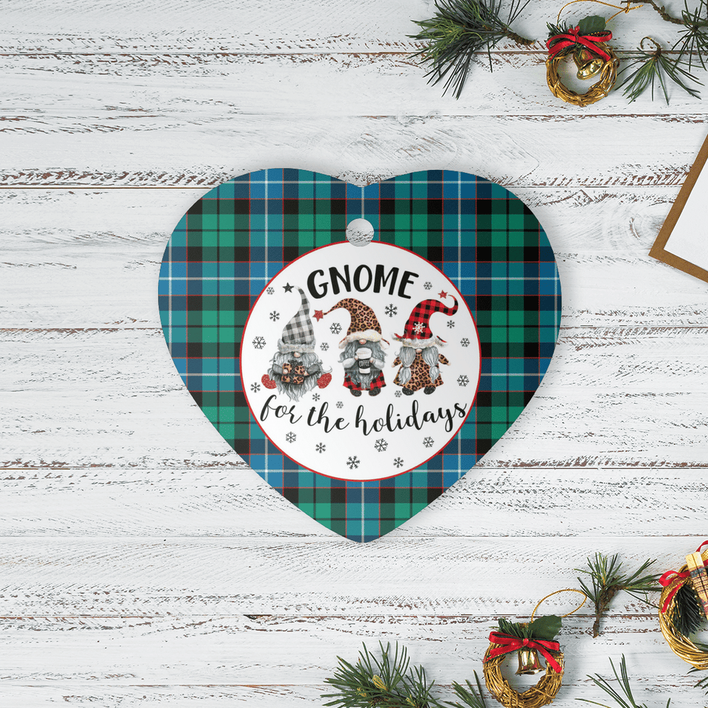 Clan Galbraith Ancient Tartan Tartan Crest Gnome Heart Ceramic Ornament KL94 Galbraith Ancient Tartan Tartan Christmas