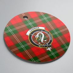 Clan Lennox Modern Tartan Crest Round Ceramic Ornament ZW31 Lennox Modern Tartan Tartan Christmas