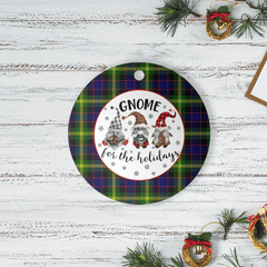 Clan Watson Modern Tartan Tartan Crest Gnome Round Ceramic Ornament JJ58 Watson Modern Tartan Tartan Christmas