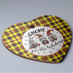 Clan Jardine Tartan Tartan Crest Gnome Heart Ceramic Ornament LB98 Jardine Tartan Tartan Christmas