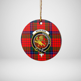 Clan Nicolson Modern Tartan Crest Round Ceramic Ornament YU83 Nicolson Modern Tartan Tartan Christmas