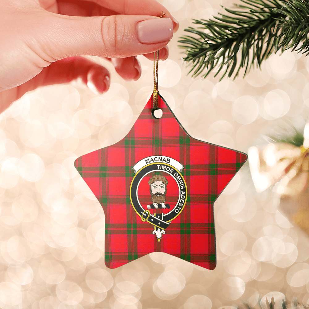 Clan MacNab Modern Tartan Crest Star Ceramic Ornament ZZ35 MacNab Modern Tartan Tartan Christmas