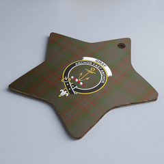 Clan Gray Tartan Crest Star Ceramic Ornament NH39 Gray Tartan Tartan Christmas