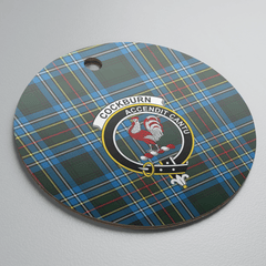 Clan Cockburn Modern Tartan Crest Round Ceramic Ornament OZ45 Cockburn Modern Tartan Tartan Christmas