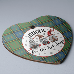 Clan MacMillan Hunting Ancient Tartan Tartan Crest Gnome Heart Ceramic Ornament FK28 MacMillan Hunting Ancient Tartan Tartan Christmas
