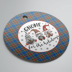 Clan MacBeth Ancient Tartan Tartan Crest Gnome Round Ceramic Ornament DD73 MacBeth Ancient Tartan Tartan Christmas