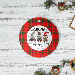 Clan Munro Modern Tartan Tartan Crest Gnome Round Ceramic Ornament CY92 Munro Modern Tartan Tartan Christmas