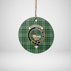 Clan MacDonald Lord of the Isles Hunting Tartan Crest Round Ceramic Ornament YE38 MacDonald Lord of the Isles Hunting Tartan Tartan Christmas