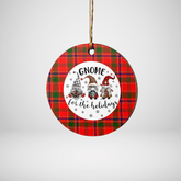 Clan Munro Modern Tartan Tartan Crest Gnome Round Ceramic Ornament CY92 Munro Modern Tartan Tartan Christmas