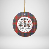Clan Fraser Hunting Modern Tartan Tartan Crest Gnome Round Ceramic Ornament PB95 Fraser Hunting Modern Tartan Tartan Christmas