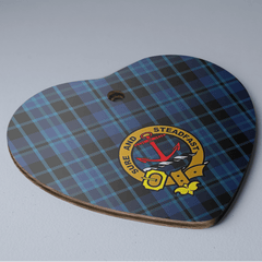 Clan Clark 2 Tartan Crest Heart Ceramic Ornament PX25 Clark 2 Tartan Tartan Christmas