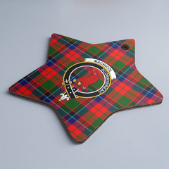 Clan Macnicol Tartan Crest Star Ceramic Ornament CC29 Macnicol Tartan Tartan Christmas