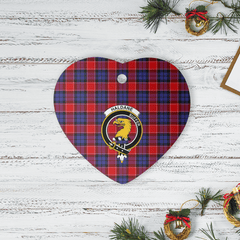 Clan Haldane 1 Tartan Crest Heart Ceramic Ornament OH67 Haldane 1 Tartan Tartan Christmas
