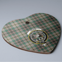 Clan Craig Ancient Tartan Crest Heart Ceramic Ornament RX30 Craig Ancient Tartan Tartan Christmas