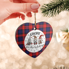 Clan MacLachlan Modern Tartan Tartan Crest Gnome Heart Ceramic Ornament JL63 MacLachlan Modern Tartan Tartan Christmas