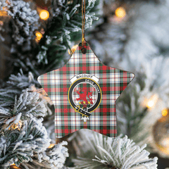 Clan MacDuff Dress Modern Tartan Crest Star Ceramic Ornament EY38 MacDuff Dress Modern Tartan Tartan Christmas