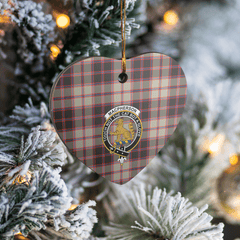 Clan MacPherson Hunting Ancient Tartan Crest Heart Ceramic Ornament LG75 MacPherson Hunting Ancient Tartan Tartan Christmas