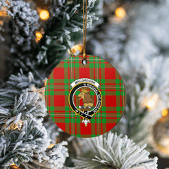 Clan MacGregor Modern Tartan Crest Round Ceramic Ornament LX69 MacGregor Modern Tartan Tartan Christmas