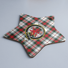 Clan MacDuff Dress Modern Tartan Crest Star Ceramic Ornament EY38 MacDuff Dress Modern Tartan Tartan Christmas