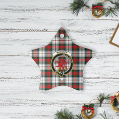 Clan MacDuff Dress Modern Tartan Crest Star Ceramic Ornament EY38 MacDuff Dress Modern Tartan Tartan Christmas