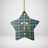 Clan Watson Ancient Tartan Crest Star Ceramic Ornament UJ41 Watson Ancient Tartan Tartan Christmas