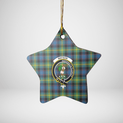 Clan Watson Ancient Tartan Crest Star Ceramic Ornament UJ41 Watson Ancient Tartan Tartan Christmas
