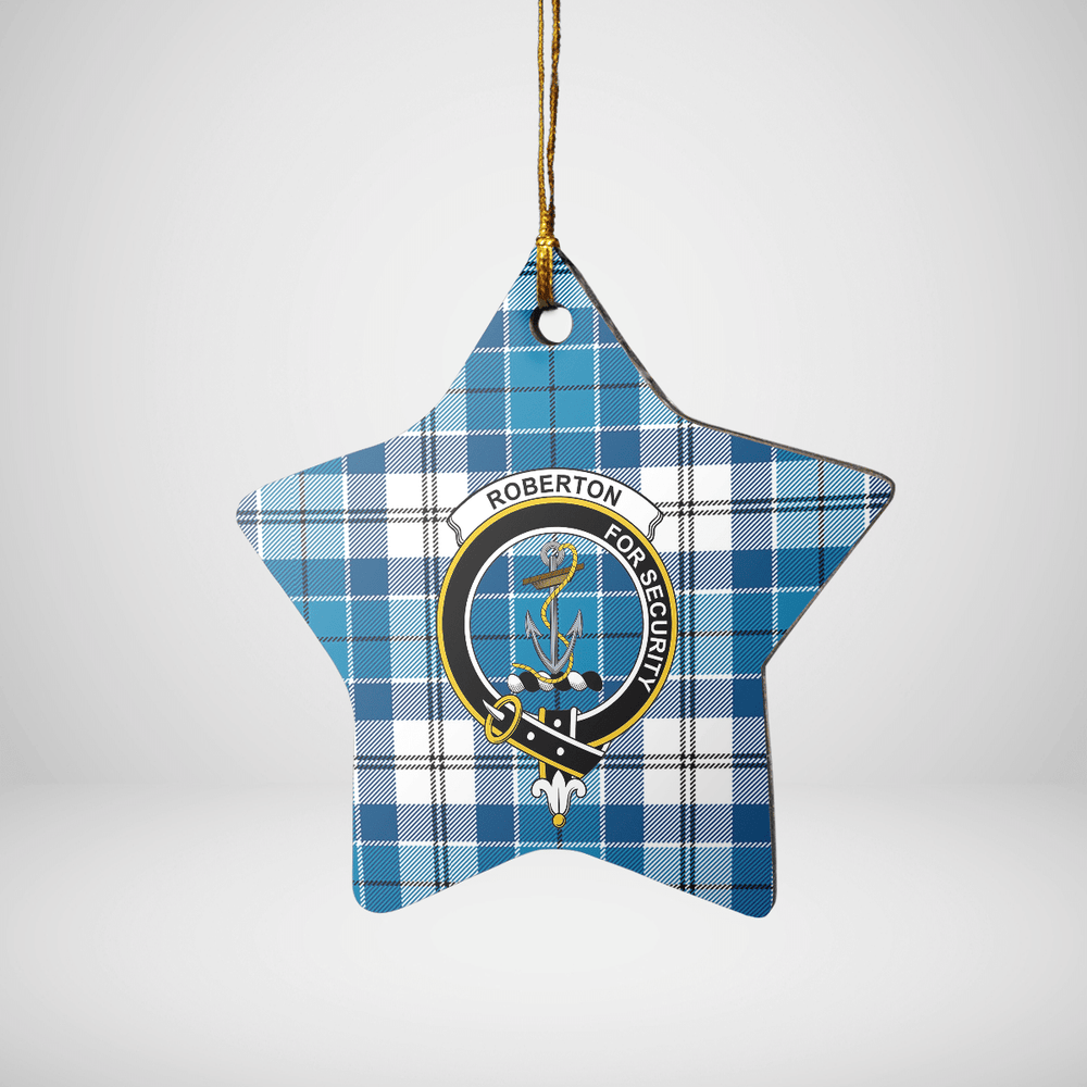Clan Roberton Tartan Crest Star Ceramic Ornament NZ60 Roberton Tartan Tartan Christmas