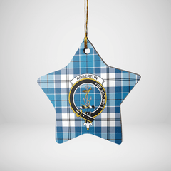 Clan Roberton Tartan Crest Star Ceramic Ornament NZ60 Roberton Tartan Tartan Christmas