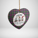 Clan MacLennan Tartan Tartan Crest Gnome Heart Ceramic Ornament OL63 MacLennan Tartan Tartan Christmas