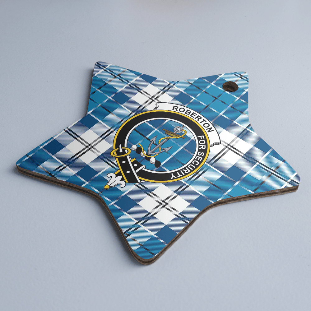 Clan Roberton Tartan Crest Star Ceramic Ornament NZ60 Roberton Tartan Tartan Christmas